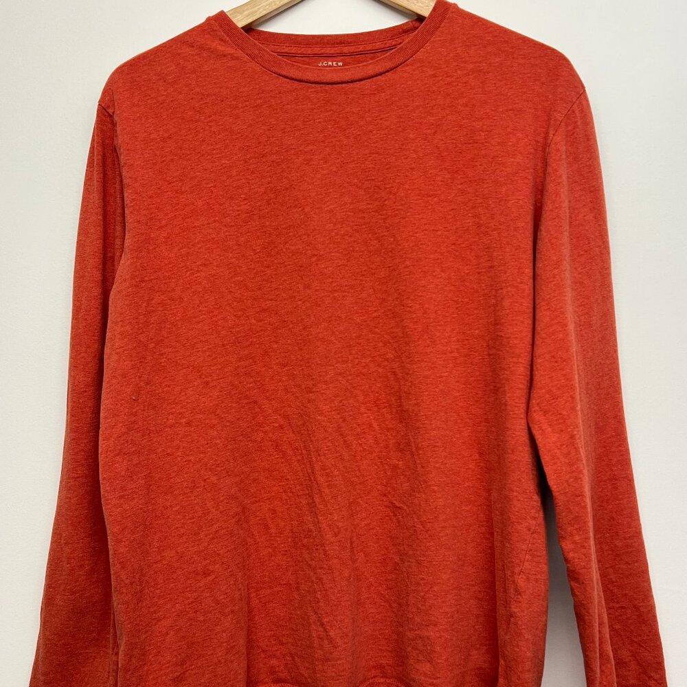 J. Crew - Broken-In Long Sleeve T-Shirt - Medium - Dark Orange
